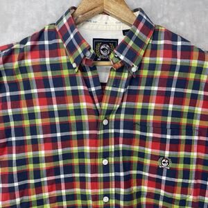 Cinch Men's Large Plaid Short Sleeves Western Button Down Shirt Rodeo Rancher